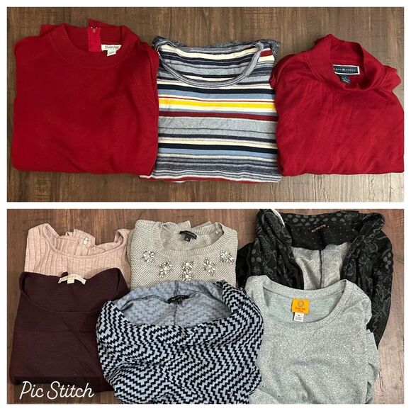 Sweater/Long-Sleeve Lot of 9! Medium & Large, Ann Taylor Loft/ Limited/More! - Picture 1 of 11